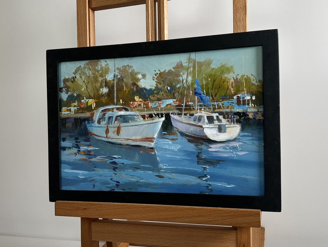 Oil painting Summer Yacht Club Yuriy Suprunchuk - 3