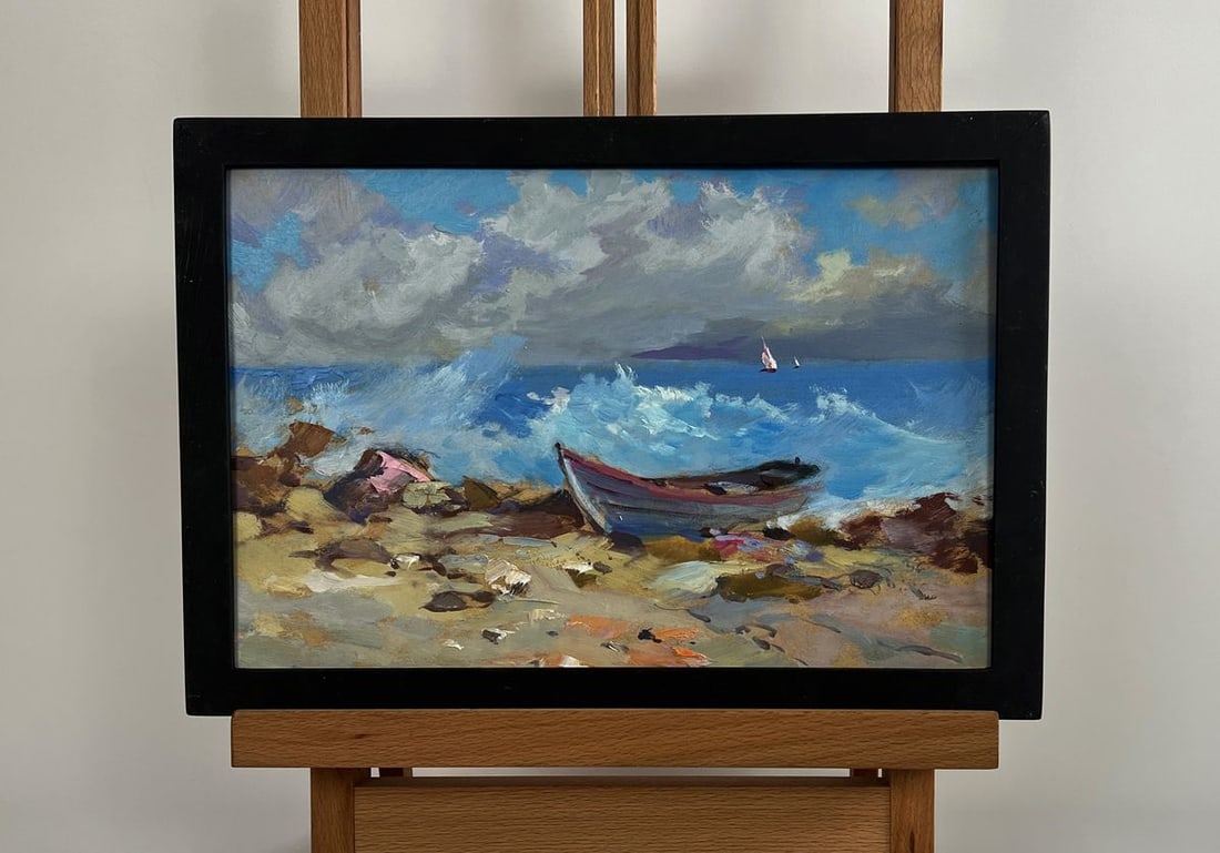 Oil painting Raging sea waves Yuriy Suprunchuk - 2