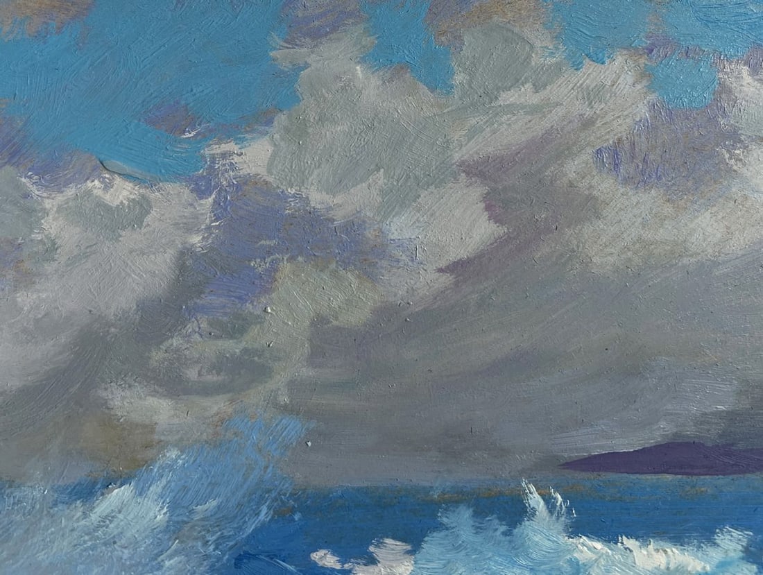 Oil painting Raging sea waves Yuriy Suprunchuk - 5