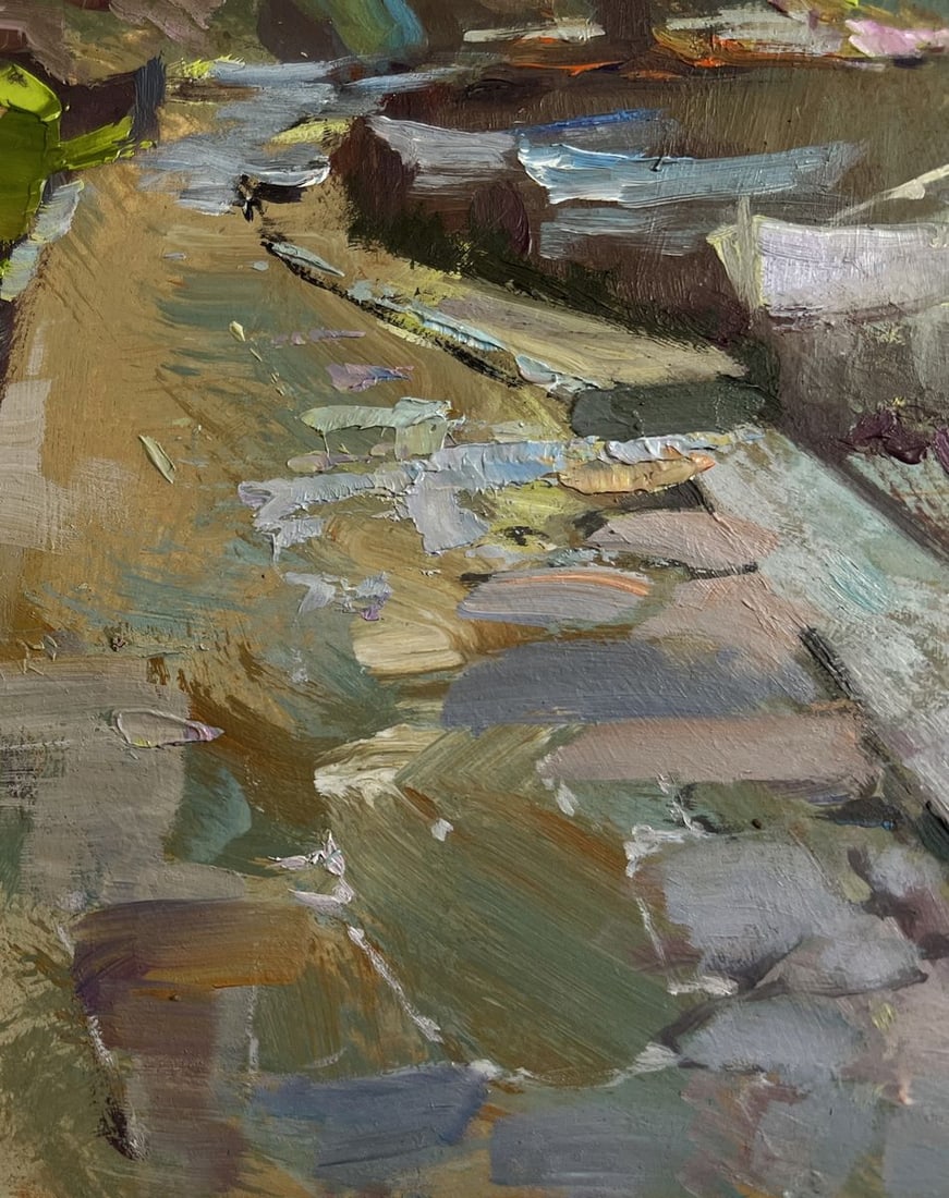 Oil painting City boat ferry Yuriy Suprunchuk - 7