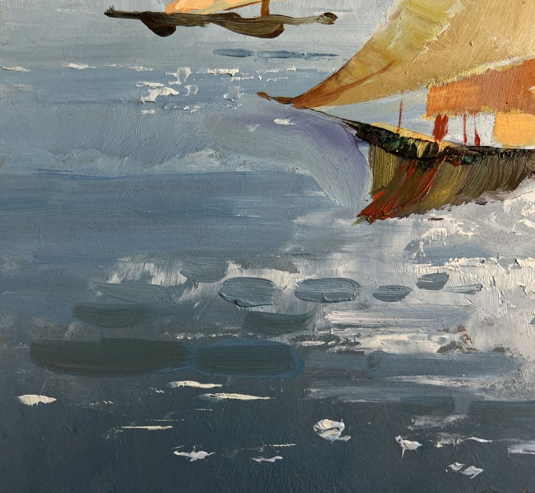 Oil painting Sunset colors in the sea Yuriy Suprunchuk - 6