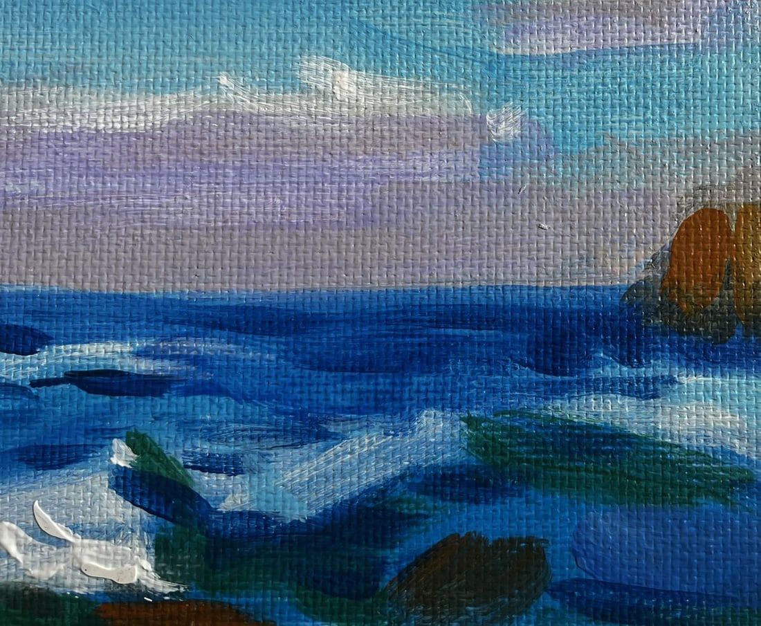 Acrylic painting A boat in the sea Mykhailo Patskan - 6