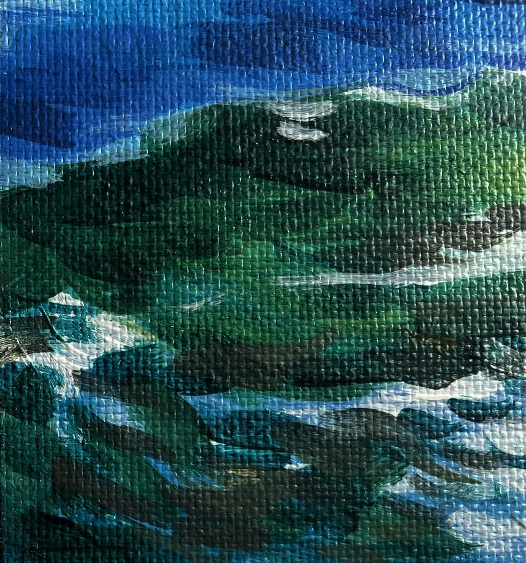 Acrylic painting A boat in the sea Mykhailo Patskan - 7