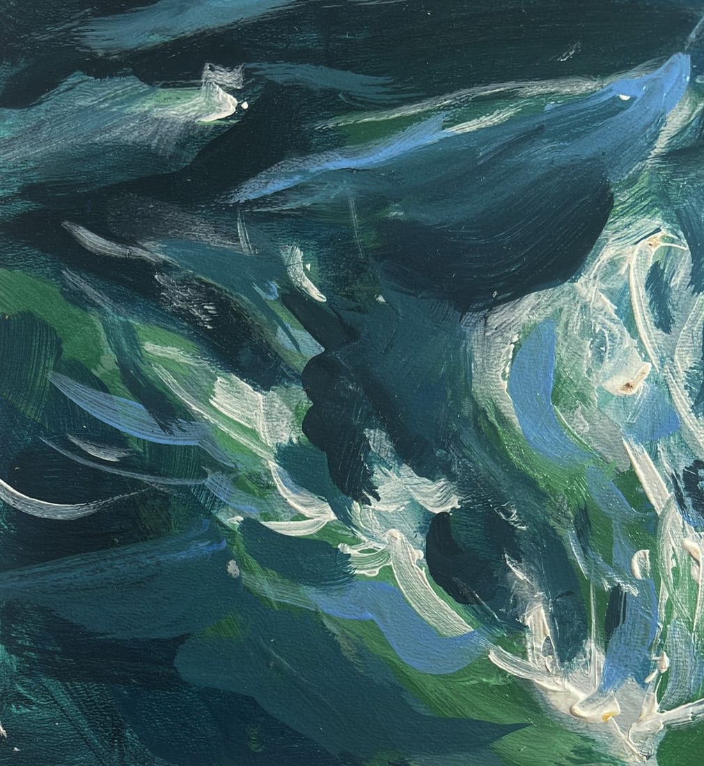 Acrylic painting The sea washing the rocks Mykhailo Patskan - 7