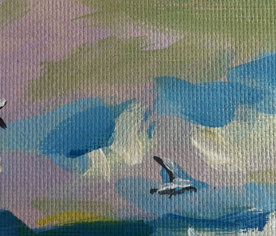 Acrylic painting Seagulls over the sea Mykhailo Patskan - 5