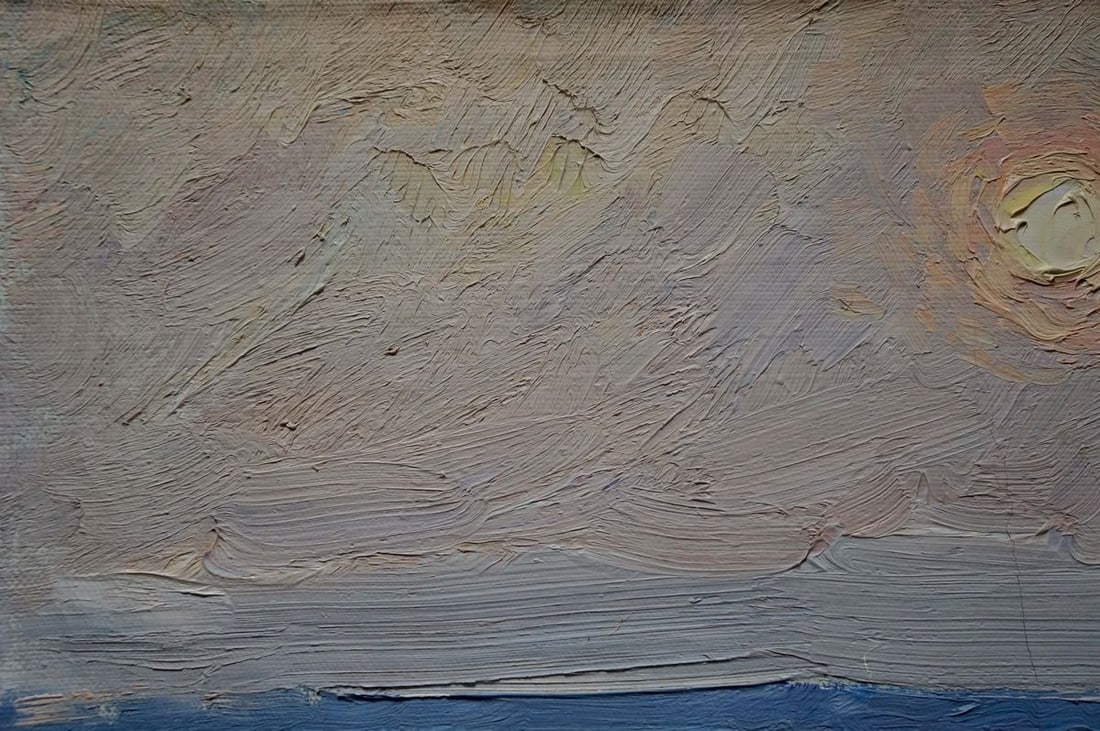 Oil painting Sunset landscape Sevastyanov Viktor Grigorievich - 2