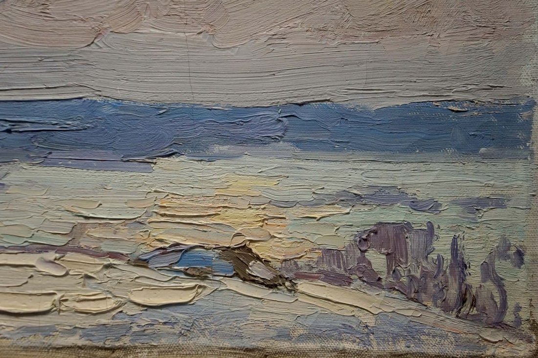 Oil painting Sunset landscape Sevastyanov Viktor Grigorievich - 5