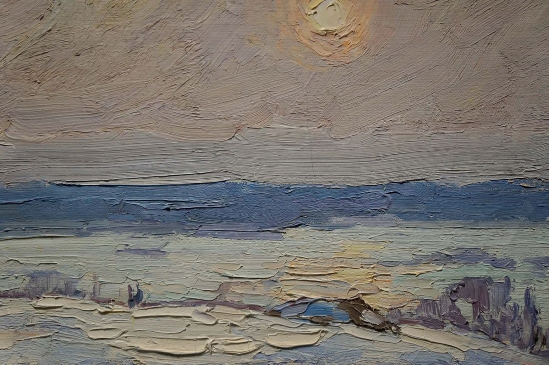 Oil painting Sunset landscape Sevastyanov Viktor Grigorievich - 6