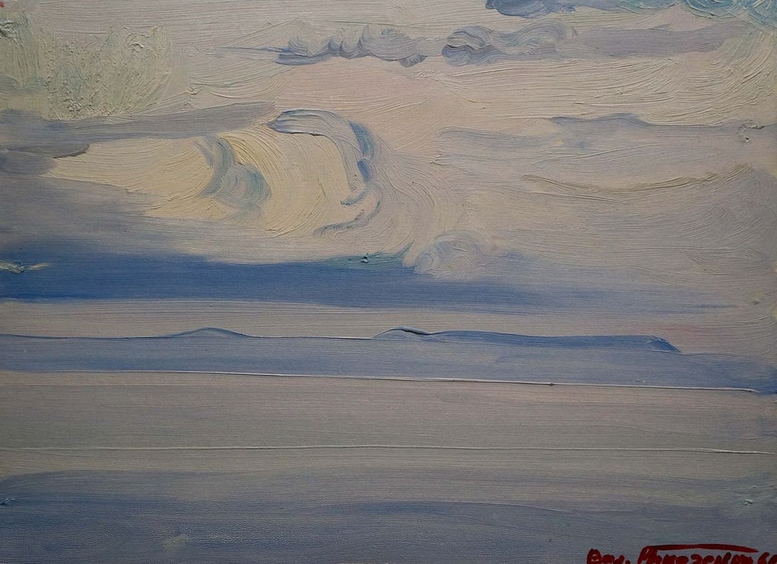 Oil painting It's a nasty day Tkachenko Valentin Yakovlevich (1 of 8)