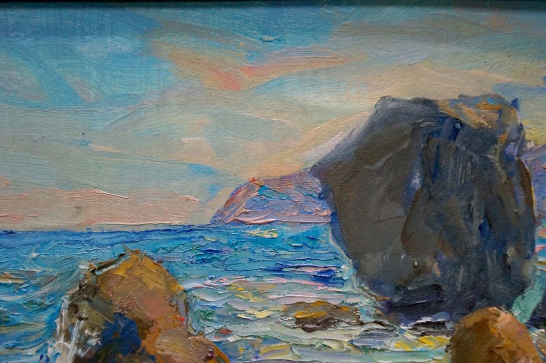 Oil painting Waves breaking on the rocks Kalashnik Dmitry Nikolaevich - 2
