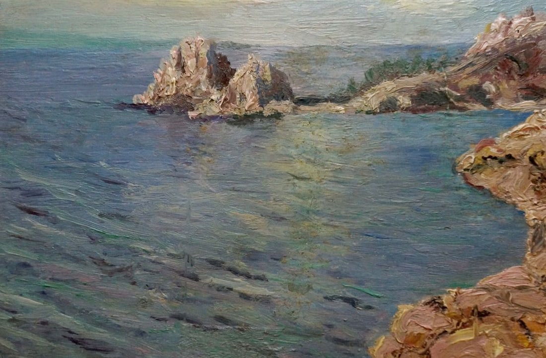 Oil painting Shore landscape - 2