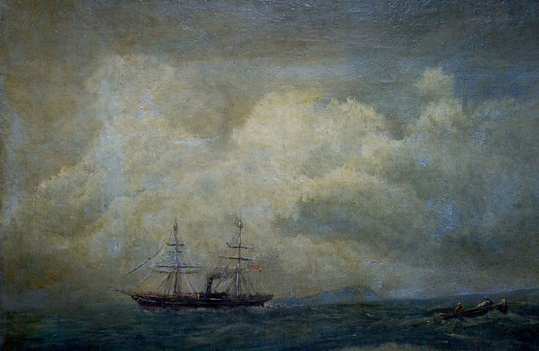 Oil painting Raging sea - 3