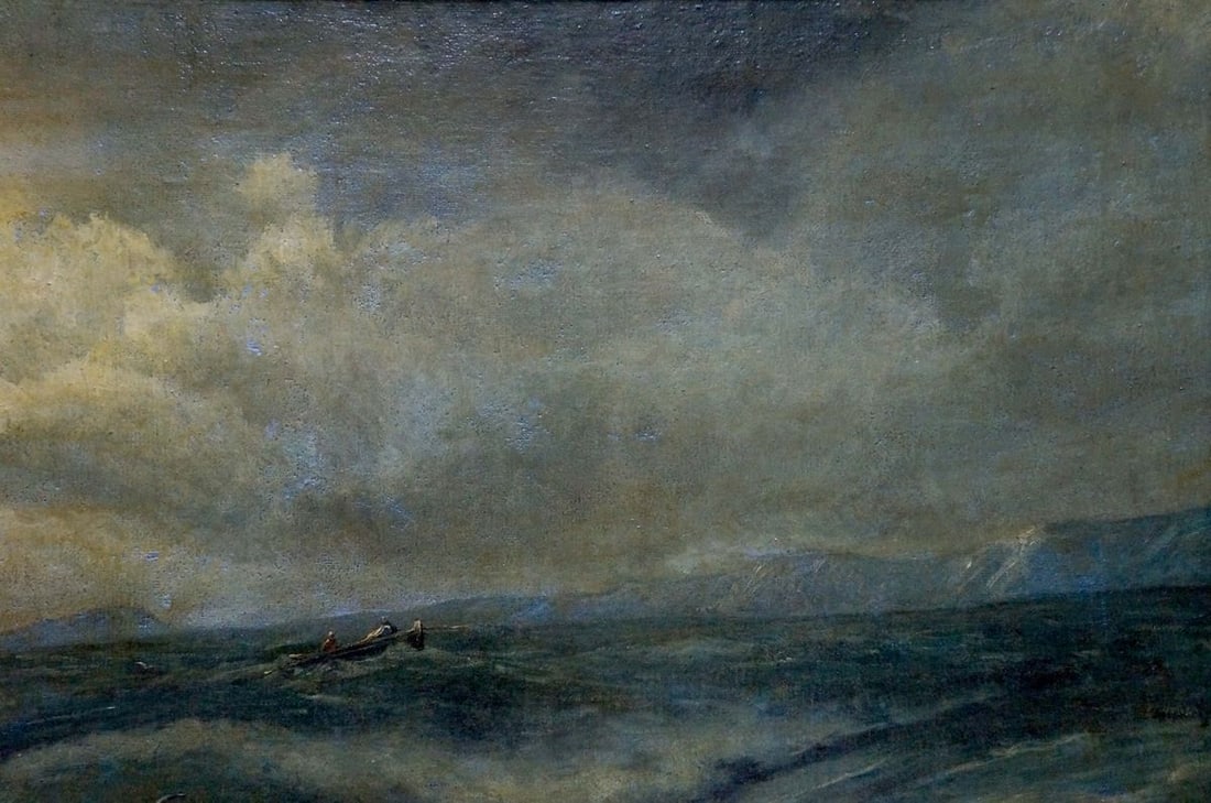 Oil painting Raging sea - 4