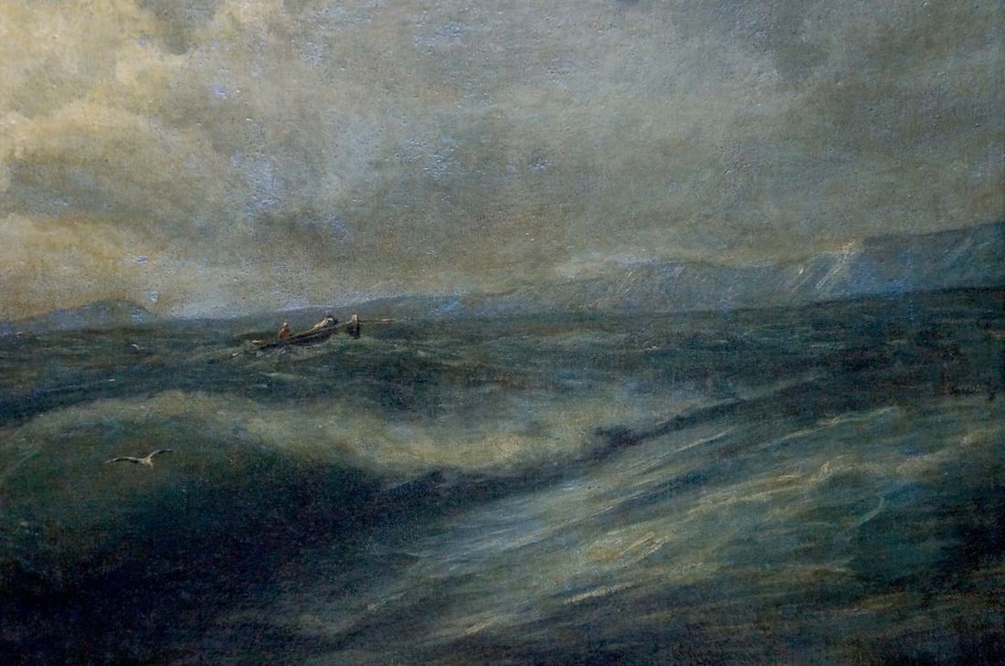 Oil painting Raging sea - 6