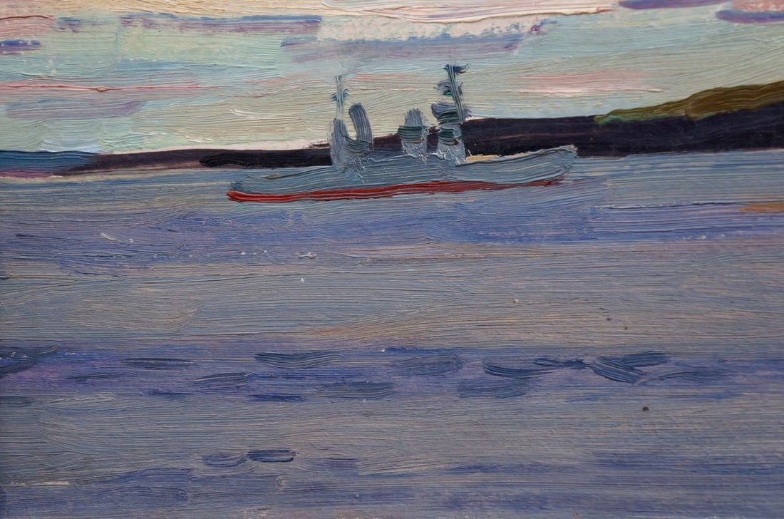 Oil painting Ship on the voyage - 4