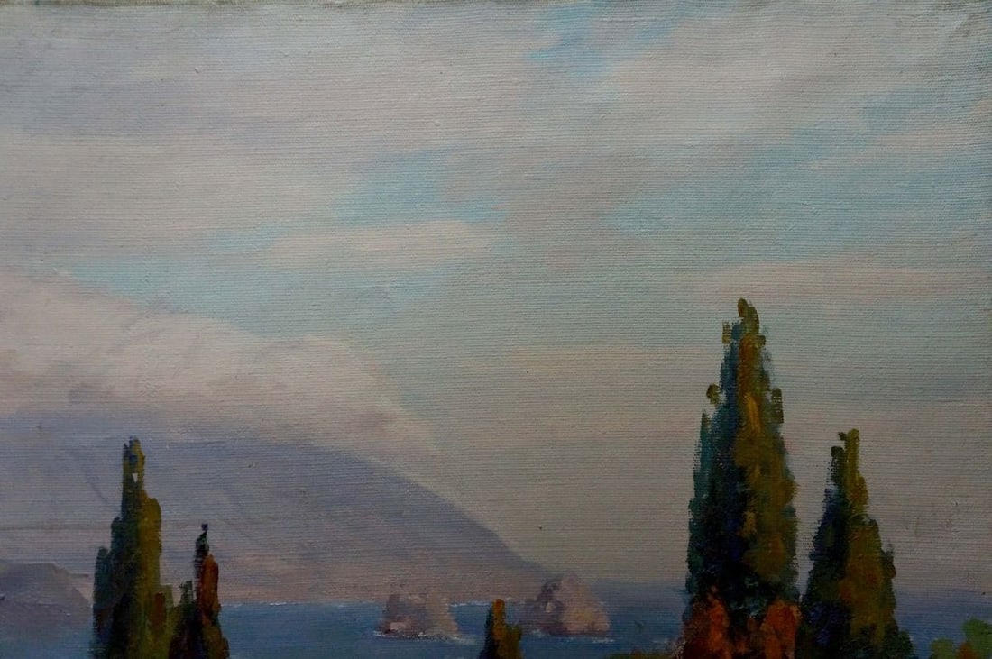 Oil painting Fog landscape Kisel Ivan Gordeevich - 3