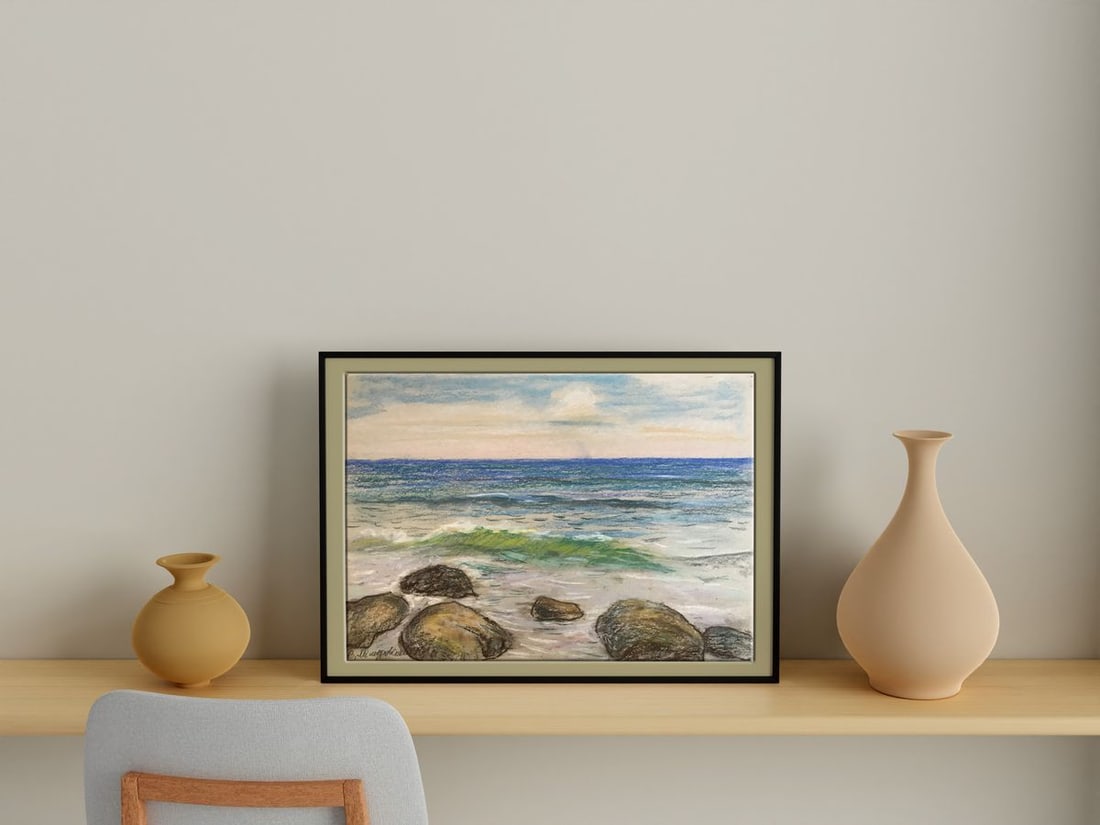 Pencils painting On the Black Sea Wihyrovskii Victor - 3