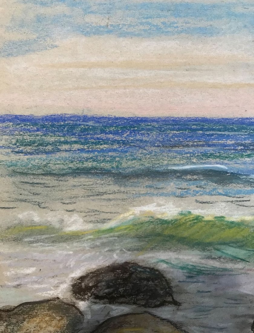 Pencils painting On the Black Sea Wihyrovskii Victor - 4