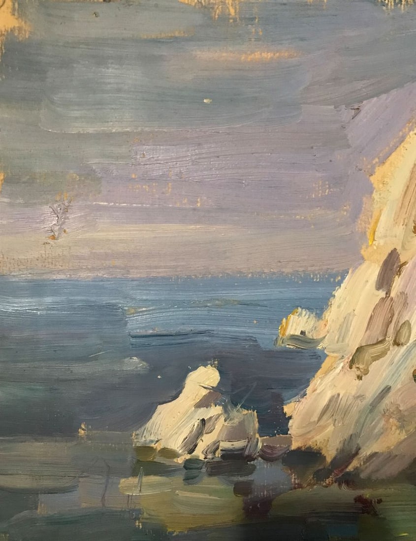 Oil painting Rocky coast Unknown artist - 4