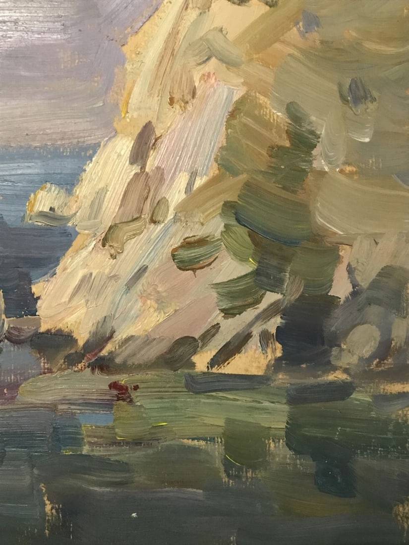 Oil painting Rocky coast Unknown artist - 8
