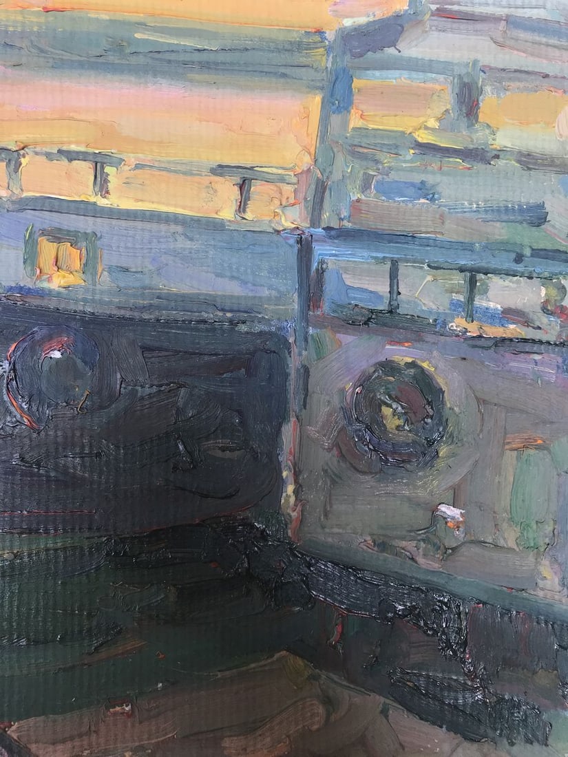 Oil painting Sunset at sea Peter Tovpev - 9