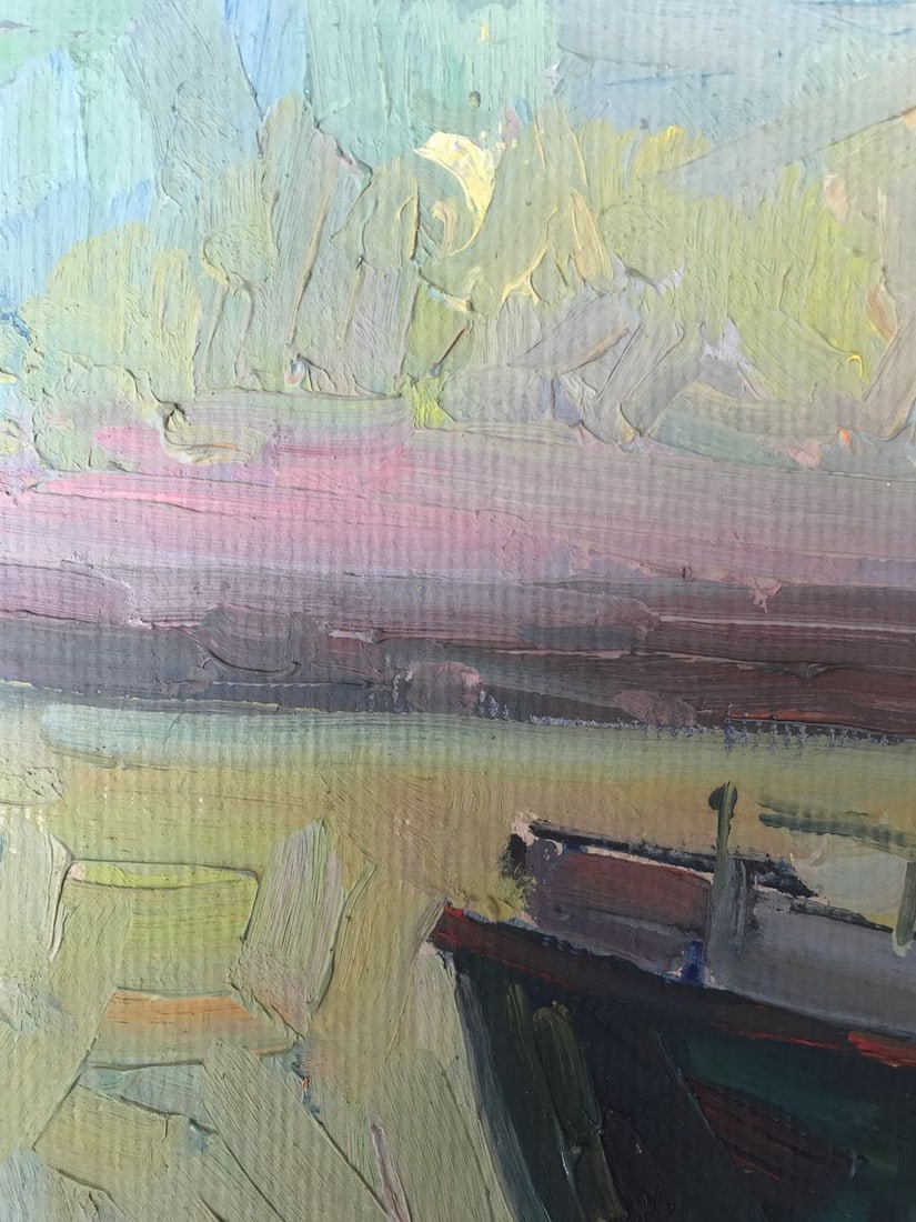 Oil painting Dawn in the sea Peter Tovpev - 4