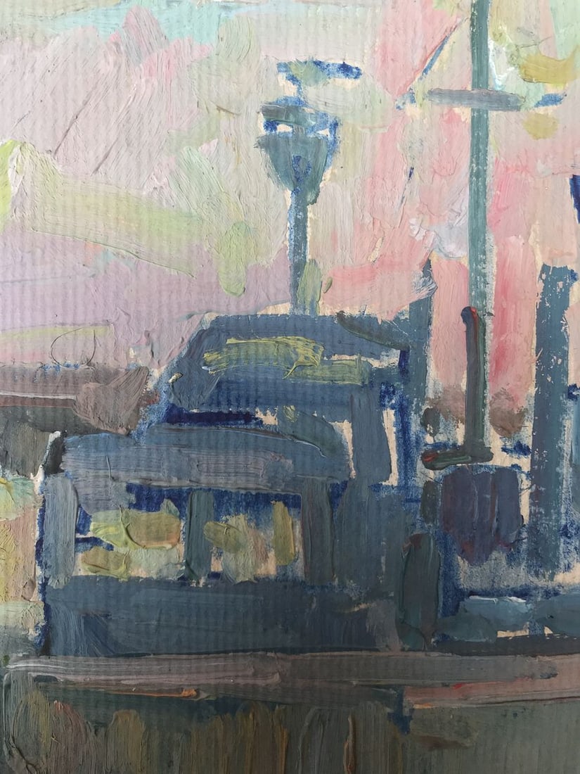 Oil painting Dawn in the sea Peter Tovpev - 6