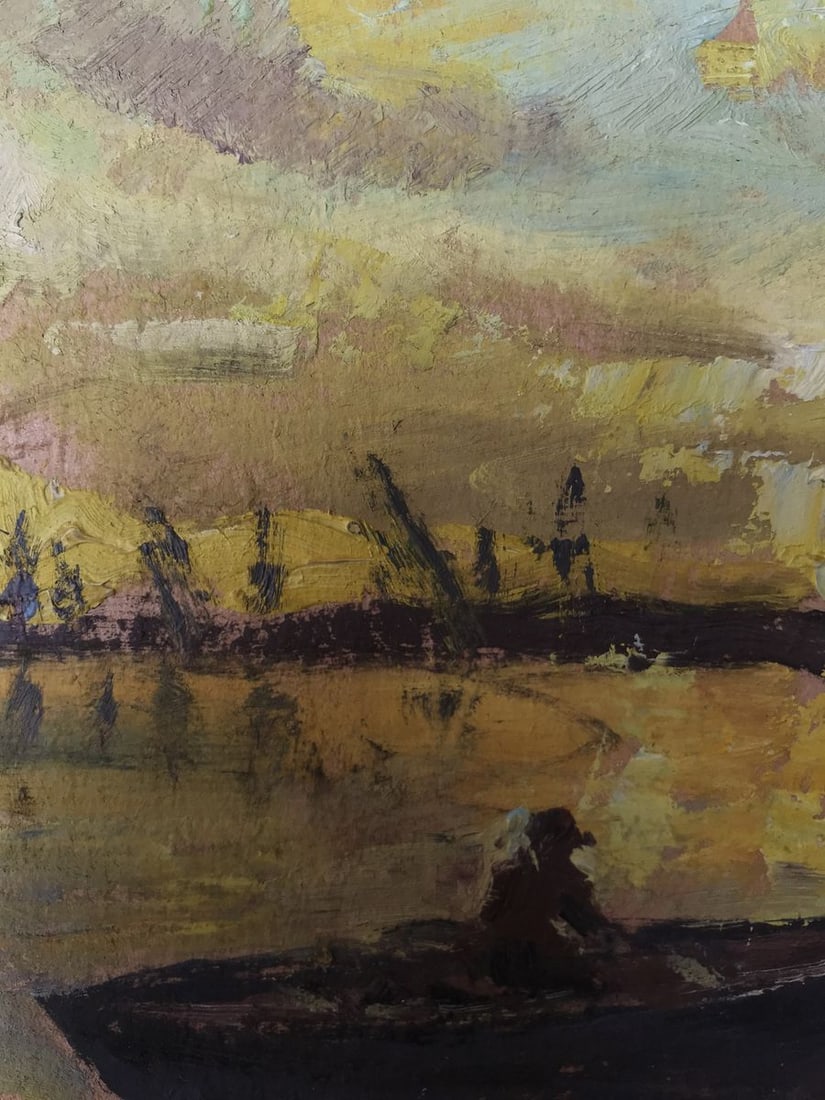 Oil painting Bright sunset Unknown artist - 4