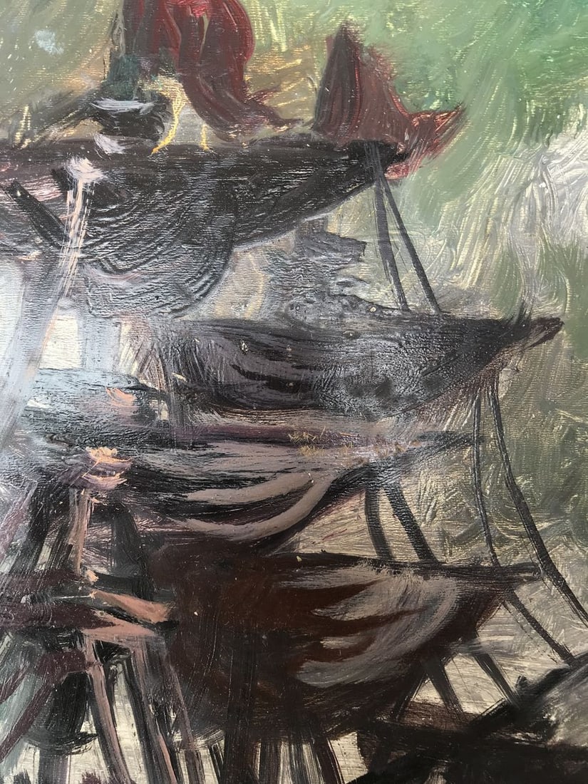 Oil painting Ships at sea Alexander Arkadievich Litvinov - 5