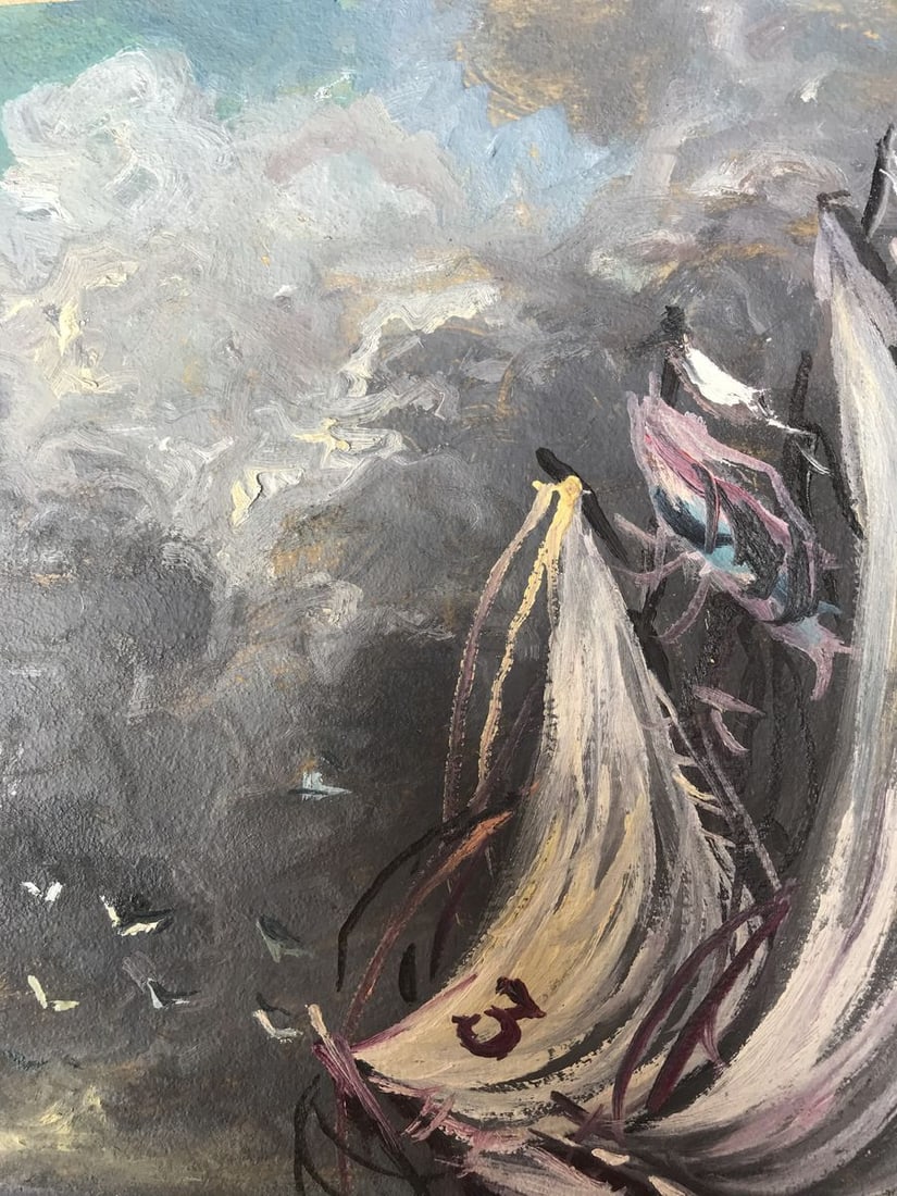 Oil painting Storm at sea Alexander Arkadievich Litvinov - 6