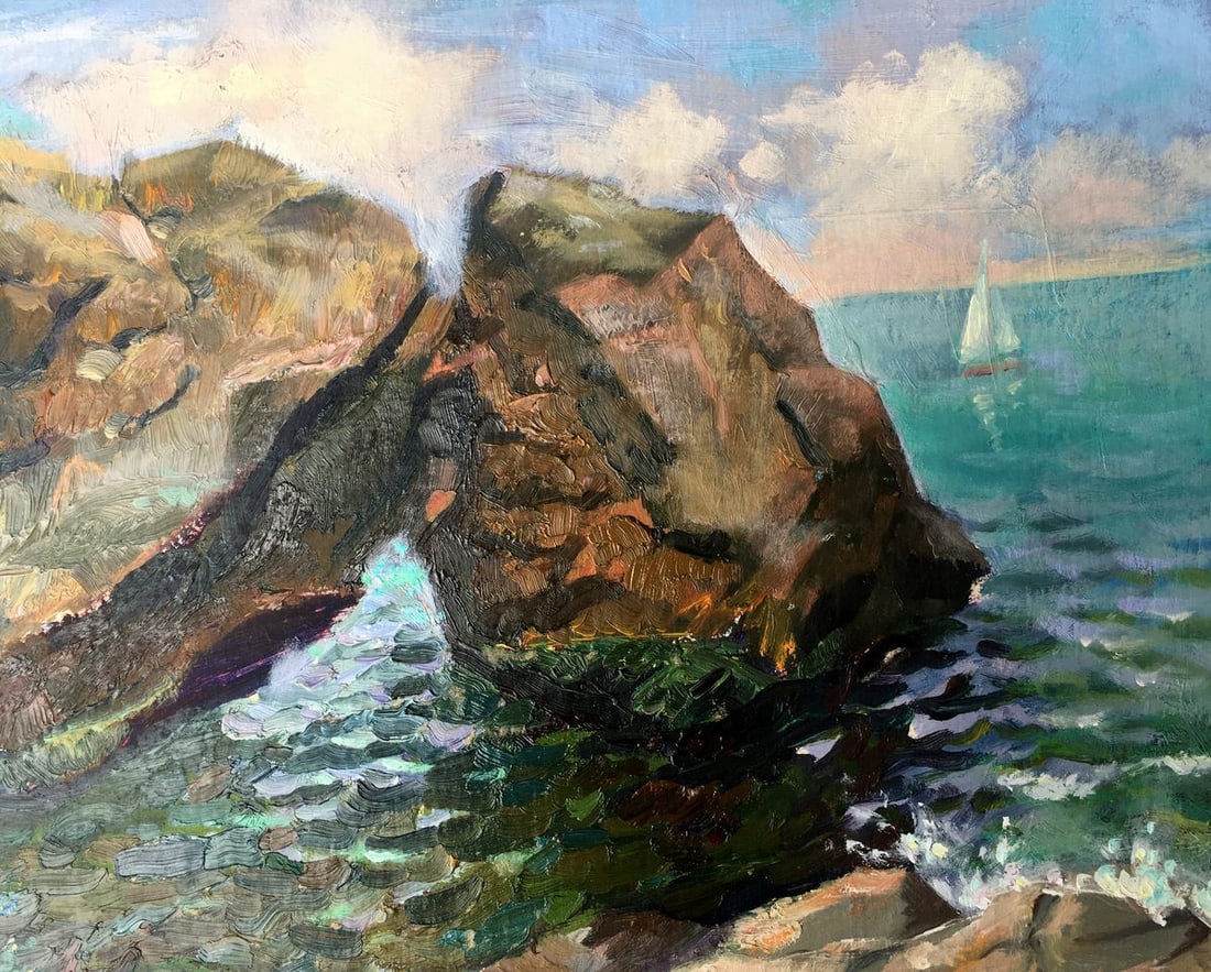 Oil painting Among the rocks Batrakov Vladimir Grigorievich - 5