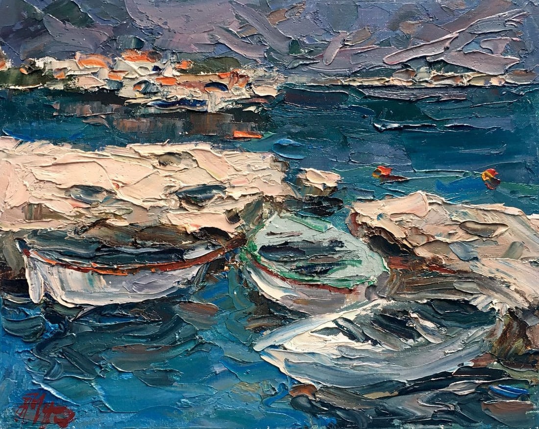 Oil painting Boats Alexander Nikolaevich Cherednichenko (1 of 14)