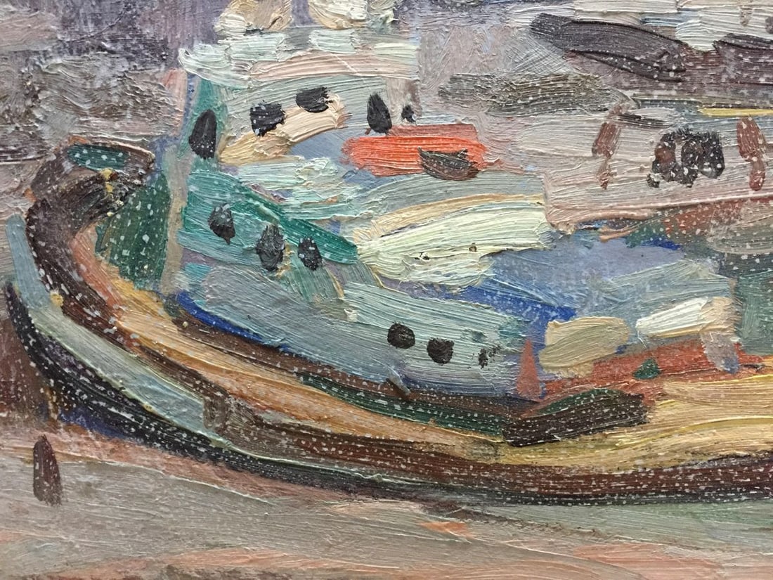 Oil painting Ship port V. Karpin - 4
