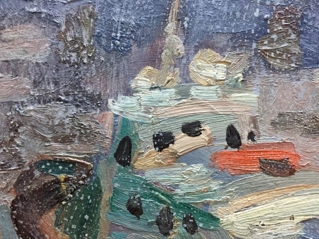 Oil painting Ship port V. Karpin - 6