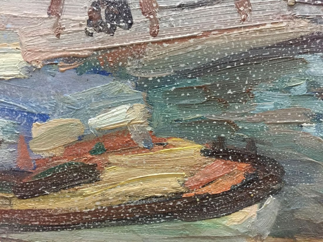 Oil painting Ship port V. Karpin - 7