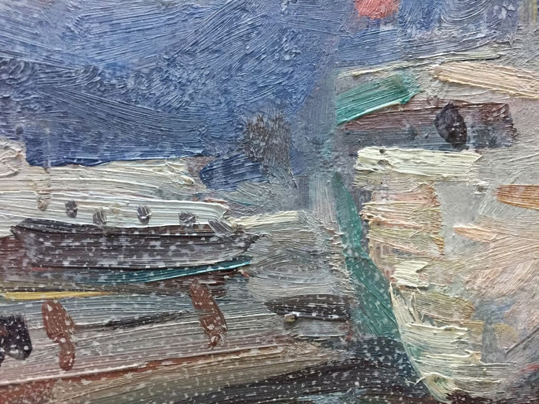 Oil painting Ship port V. Karpin - 8