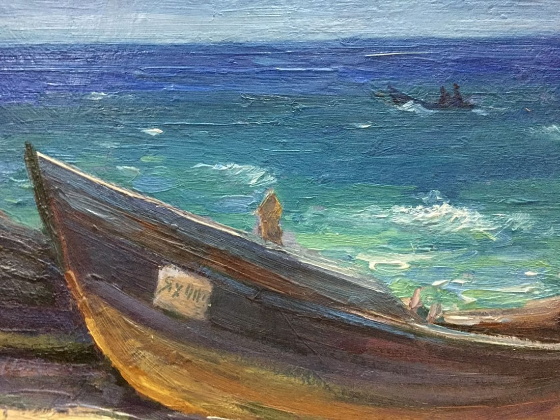 Oil painting Fishing boats Bozhenko Vasily Artemievich - 3