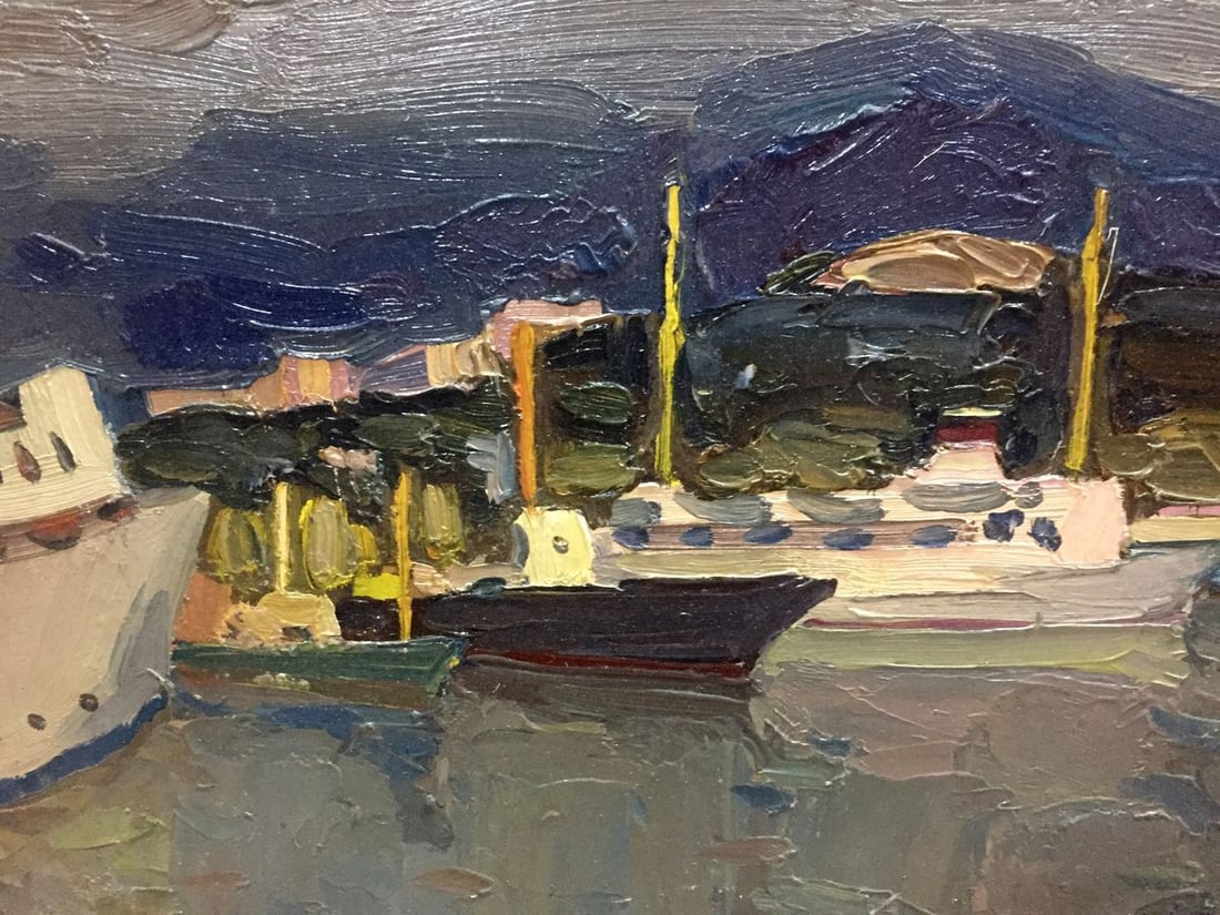 Oil painting Ship port Karelin Vyacheslav - 5