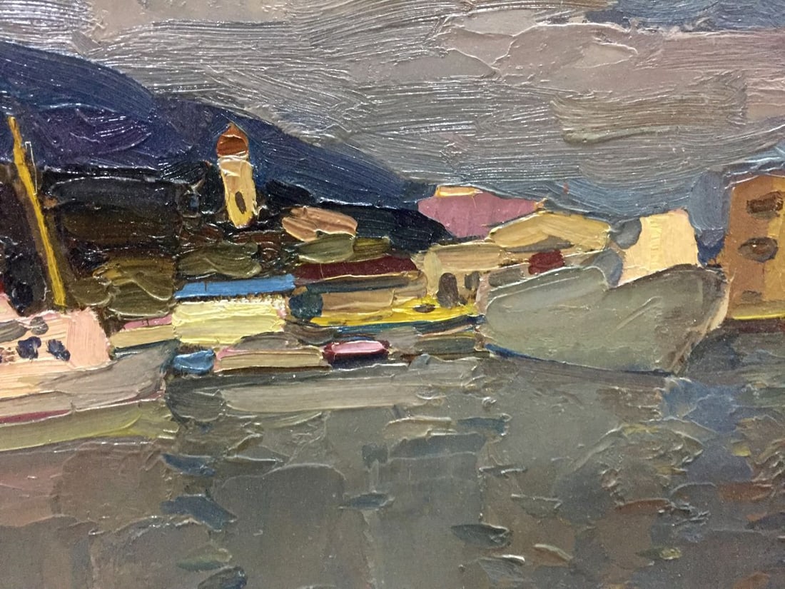 Oil painting Ship port Karelin Vyacheslav - 6