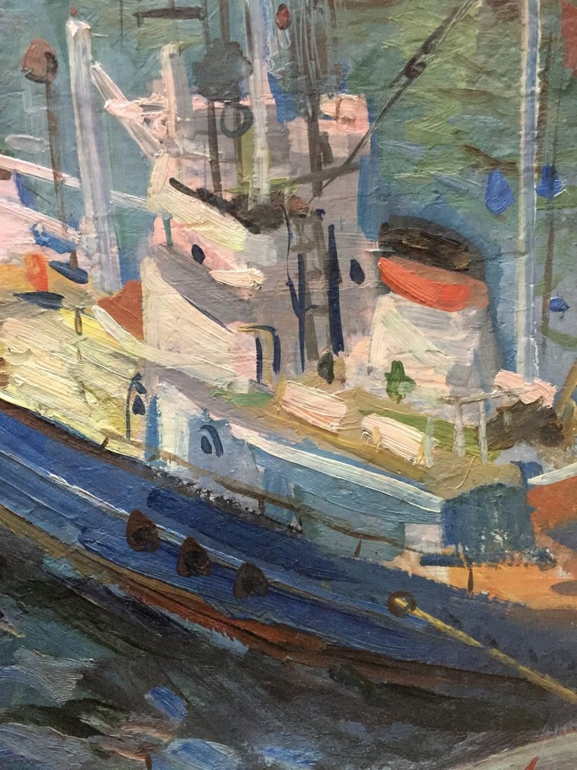 Oil painting Yalta Port Karelin Vyacheslav Dmitrievich - 7