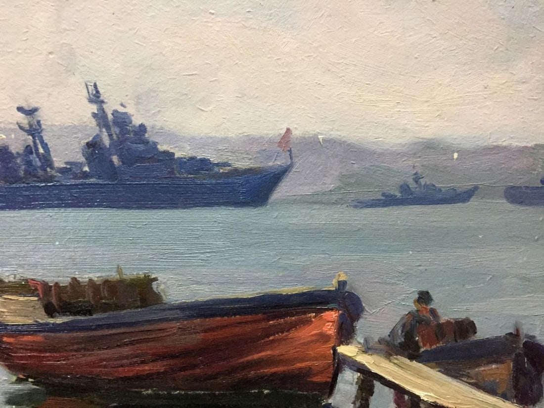 Oil painting In the Sevastopol Bay Kolomoitsev Petr Mikhailovich - 4