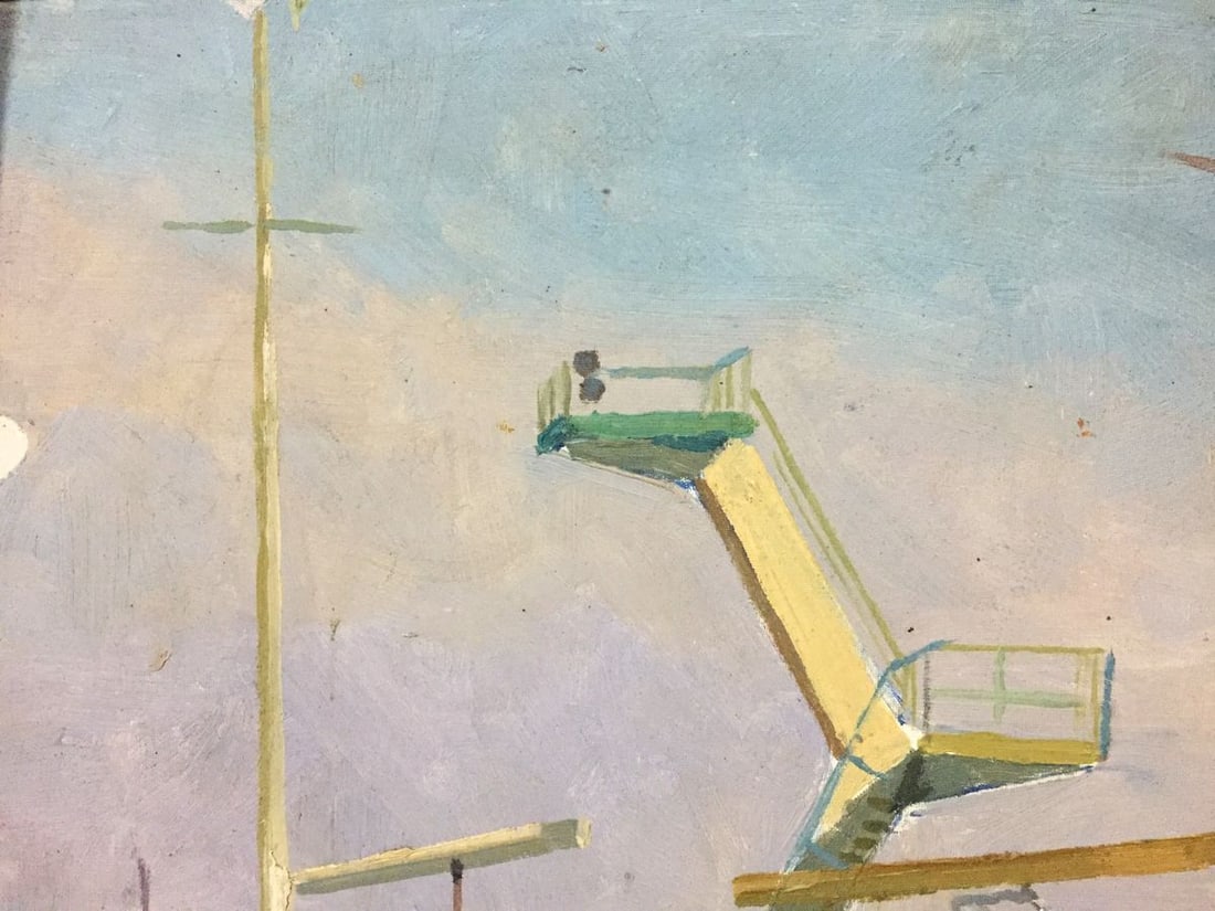 Oil painting Ship's bay - 6