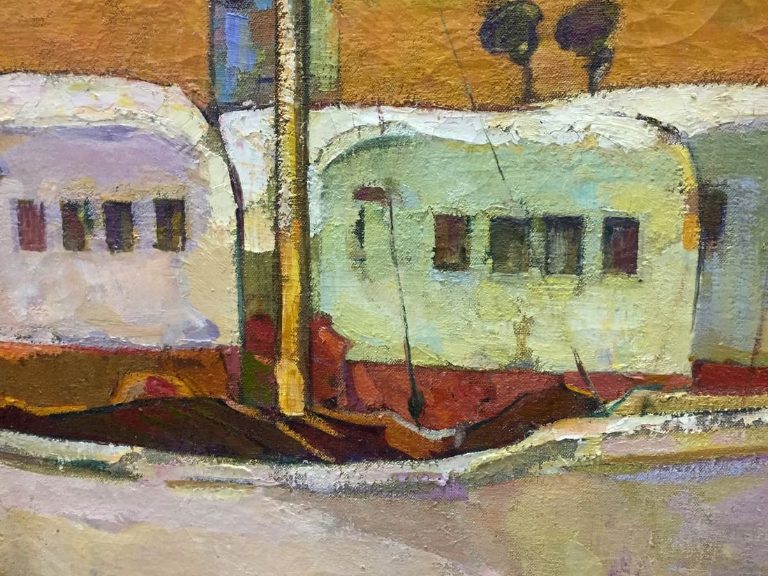 Oil painting At the docks Prokhorov Konstantin Alexandrovich - 4