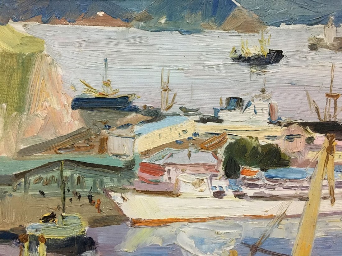 Oil painting Ship port Stolyarenko Petr Kuzmich - 2