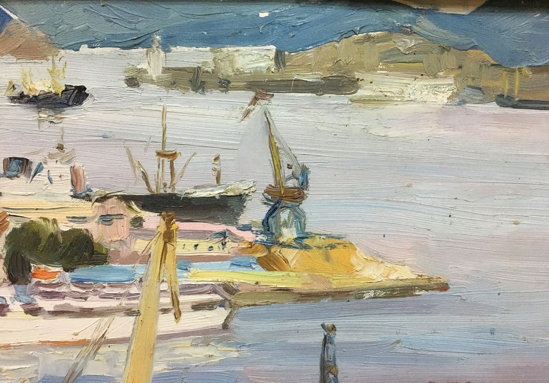 Oil painting Ship port Stolyarenko Petr Kuzmich - 3