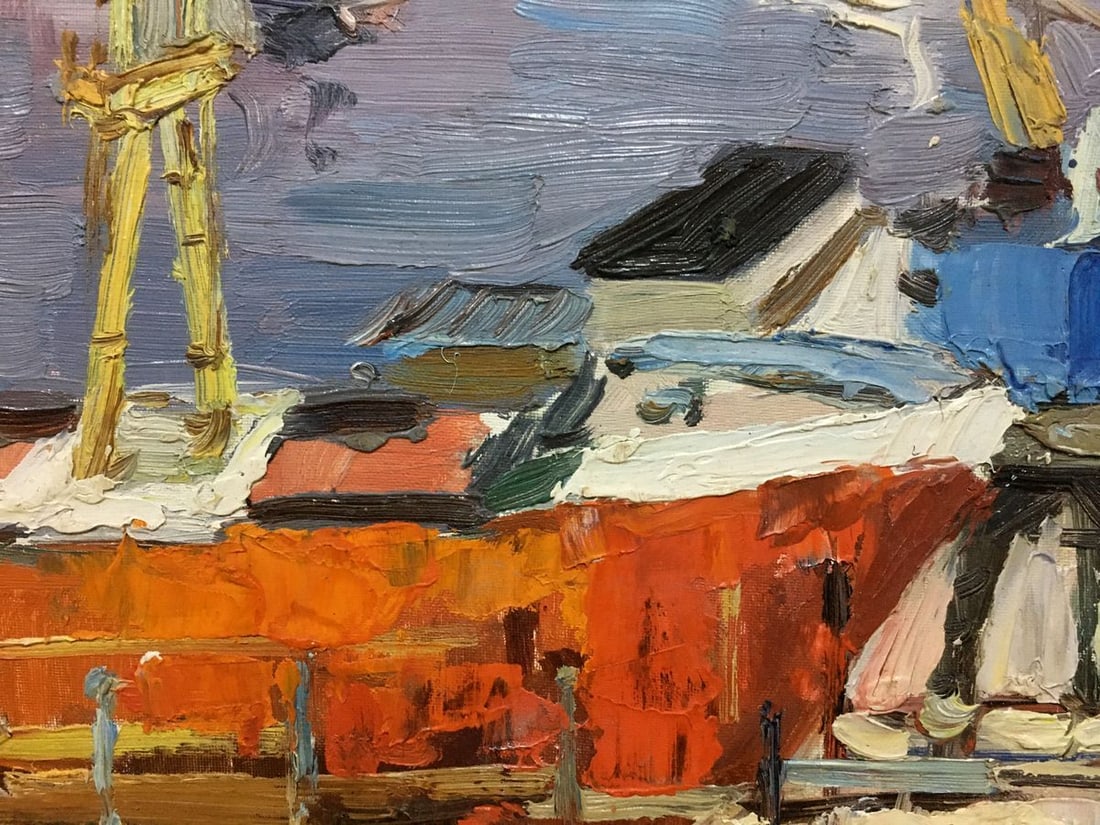 Oil painting Ship port Stolyarenko Petr Kuzmich - 6