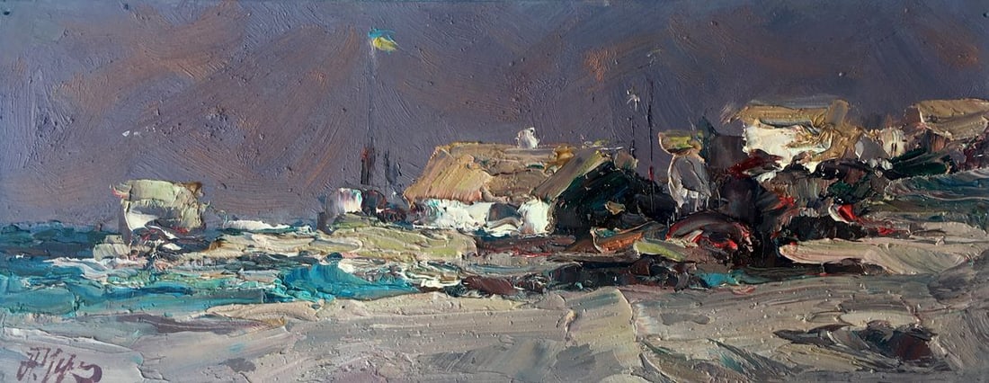 Oil painting Storm Alexander Nikolaevich Cherednichenko: Title: Oil painting Storm Alexander Nikolaevich Cherednichenko Description: №AAA2438 *** ABOUT THIS PAINTING *** * TITLE: "Storm" * ARTISTS: Alexander Nikolaevich Cherednichenko * SIZE: 10.5x27