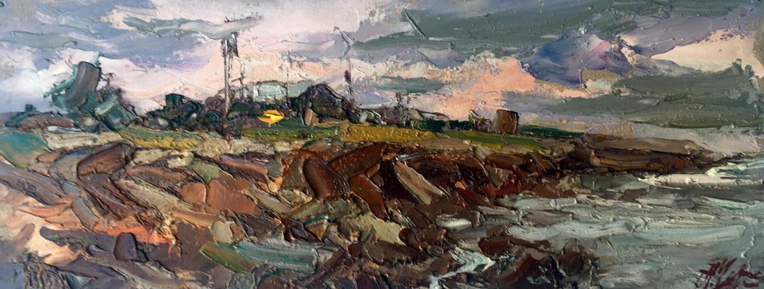 Oil painting It's getting dark Alexander Nikolaevich Cherednichenko: Title: Oil painting It's getting dark Alexander Nikolaevich Cherednichenko Description: №AAA2444 *** ABOUT THIS PAINTING *** * TITLE: "It's getting dark" * ARTISTS: Alexander Nikolaevich Cheredn