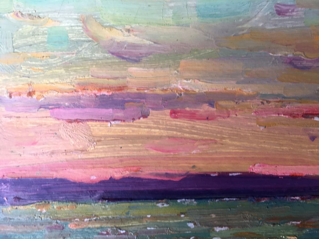 Oil painting Sunset Peter Tovpev - 2