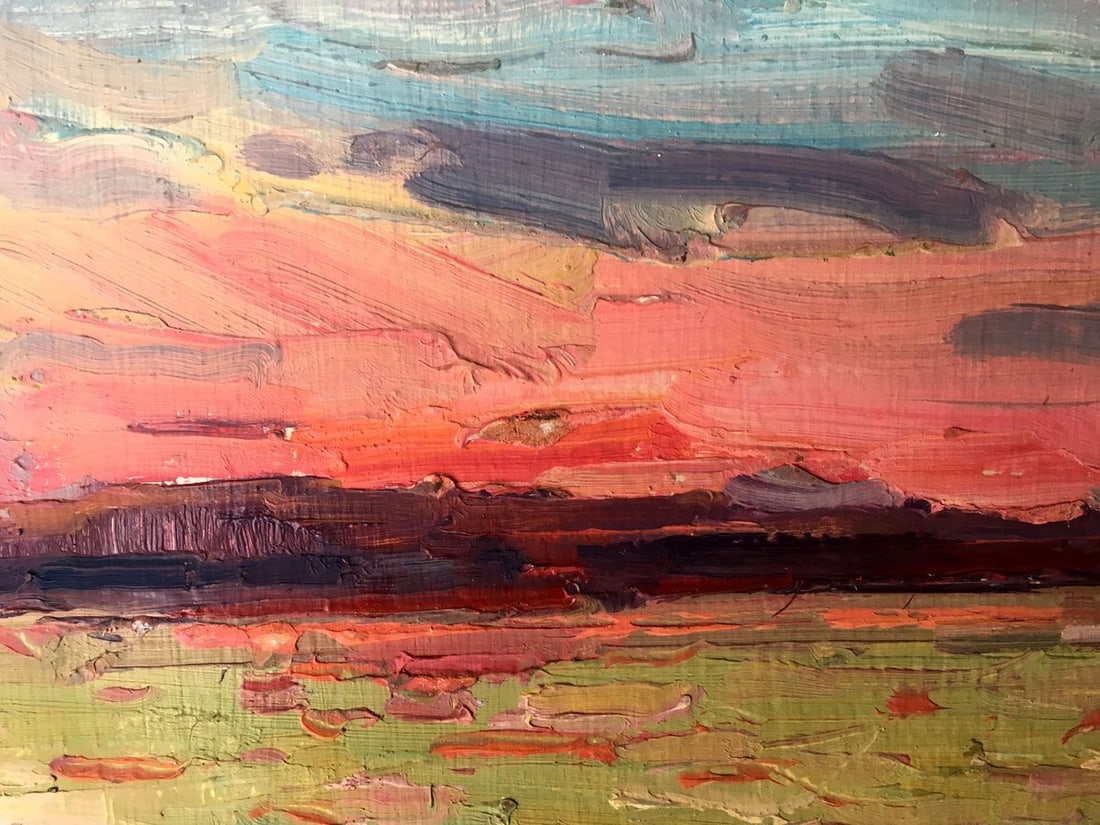 Oil painting Sunset on the sea Peter Tovpev - 3